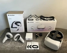 Meta Oculus Quest 2 256GB VR Headset Bundle With Elite Strap & Original Boxes
