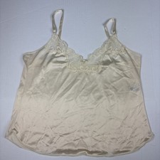 Vintage Maidenform Sweet Nothings Size 36 Cami Beige Undergarment Lace Nylon