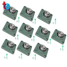 10PCS UCF208-24 Pillow Block Flange Bearing 1-1/2" Bore 4Bolt Solid Base