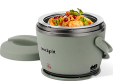 Lonchera eléctrica portátil Crock-Pot 20 onzas calentador de alimentos Moonshine verde nueva