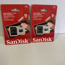 Set Of 2 SanDisk 32gb Class 4 microSDHC Memory Card New Sealed