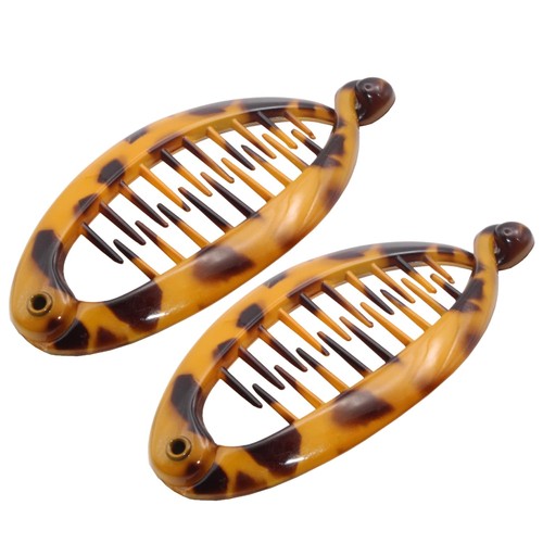 Mini clips para cabello pequeños de plátano celuloide francés sin esfuerzo Parcelona (2 piezas) - Imagen 30 de 31
