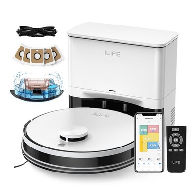 ILIFE A30 Pro Robot Vacuum and Mop, Self Emptying Station for 60 Days, 5000Pa...