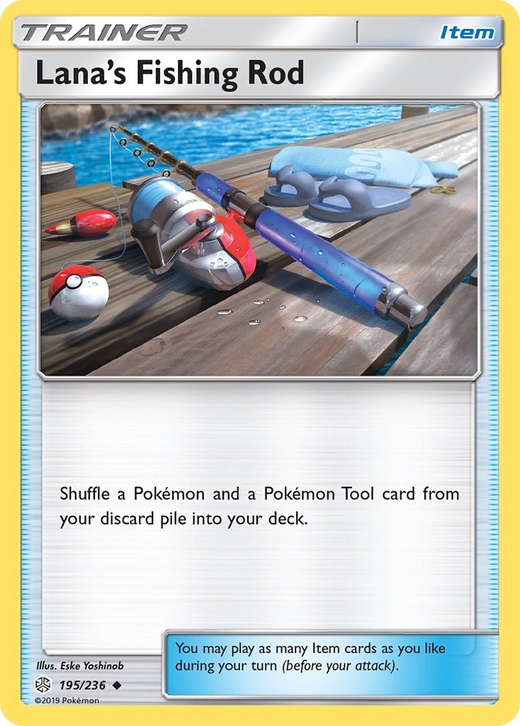 Lana's Fishing Rod - [SM12 - 195/236] - LP - SM - Cosmic Eclipse - Pokemon