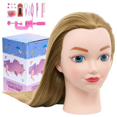 Neverland 20'' Kastanienbraun Friseurkopf mit Zubehör Übungskopf für Haarstyling