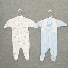 Vintage Lot 80s 90s Little Me Baby Boys Footie Sleeper Up To 13 Lbs 0-3 Month