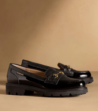 Russell & Bromley Black Westminster Snaffle Lug Sole Loafers 38 UK 5 £275