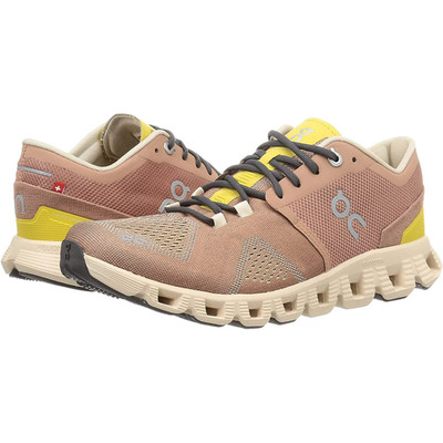 On Cloud X Women's  Low Top Mocha Brown  Sand Athletic Running Shoes Size 6