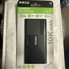 Pifco Power Bank 10,000mAh- Two USB Ports And One Type C Port- LED Display