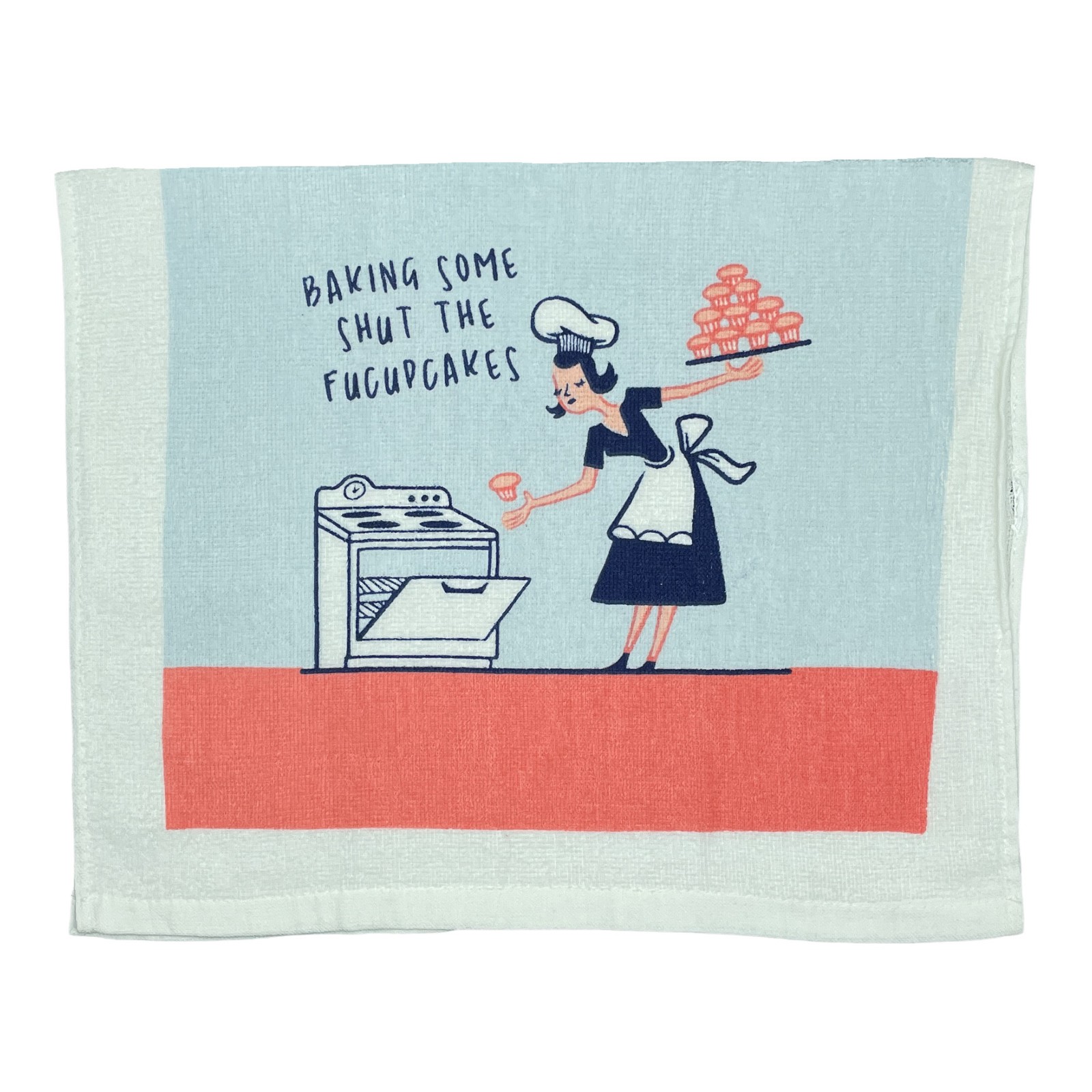Baking Some Shut The Fucupcakes Funny Angry Baking Tea Towel