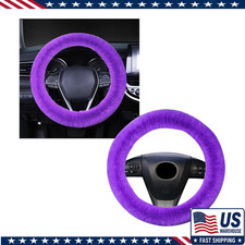 Fuzzy Steering Wheel Cover 15 Inch Soft Wool Fur Protector Fluffy Winter Warm Fuzzy Steering Wheel Cover 15 Inch Soft Wool Fur Protector Fluffy Winter Warm