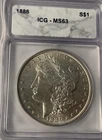 1886-P Morgan Graded MS63