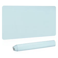 35"x17" Large Desk Mat, PU Leather Dual Side Large Desk Pad, Light Blue