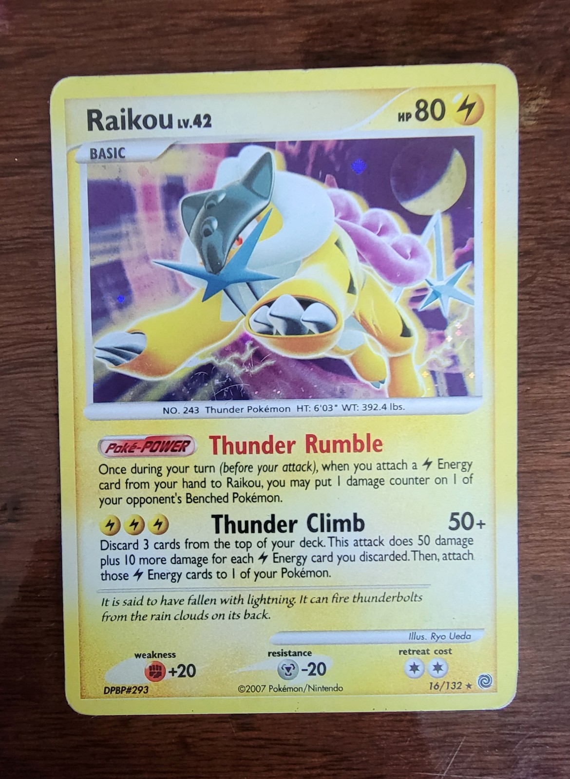 Raikou #16/132 Secret Wonders Holo Pokemon TCG 