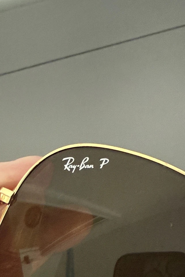 Ray Ban RB3025 3025 001/P1  Aviator Sunglasses - Gold / Green, photo 3 of 5