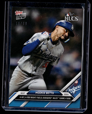 Mookie Betts - 2024 MLB Topps Now #846 Blue 19/49 Parallel Los Angeles Dodgers