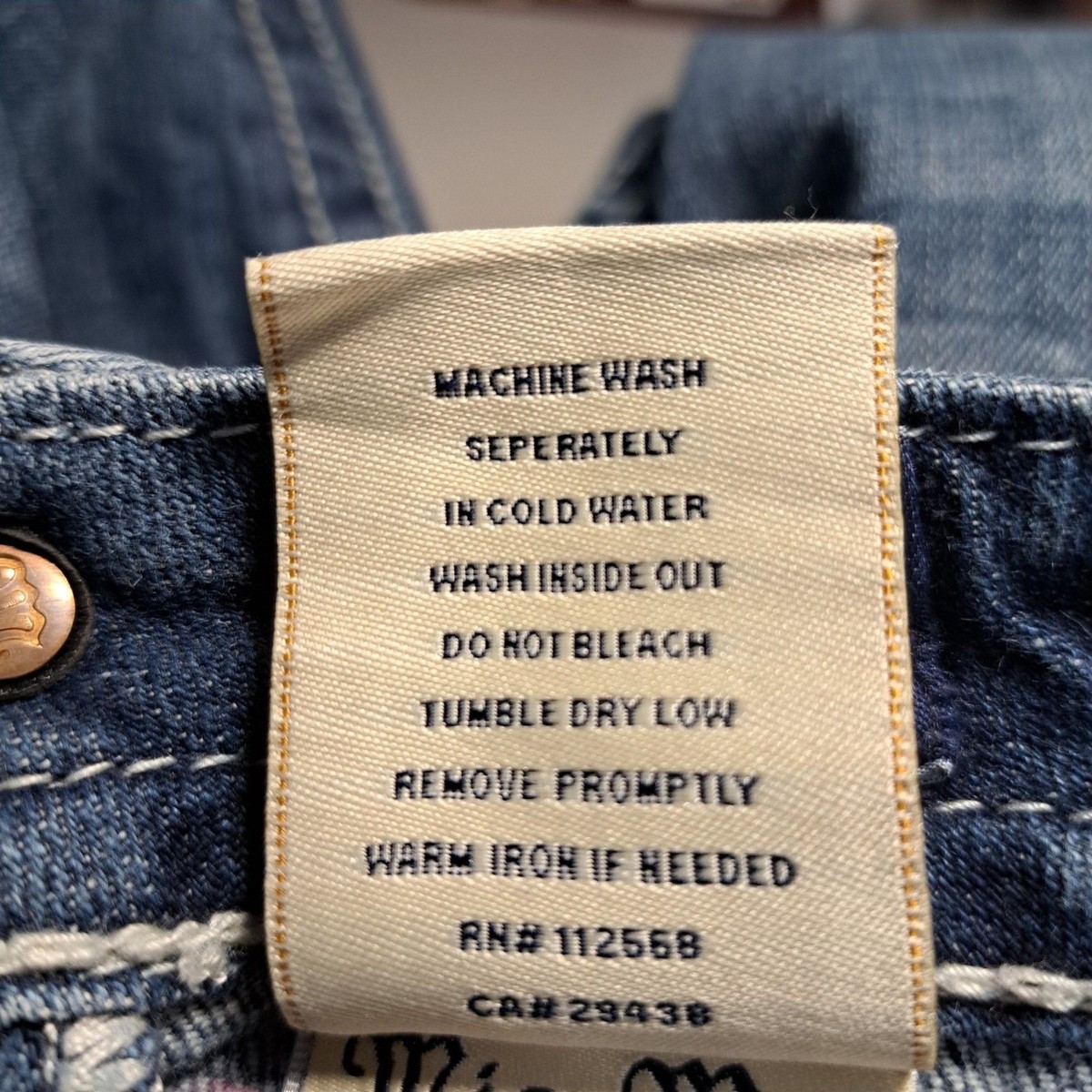 Miss Me for Buckle Women's Blue Bootcut Distressed Denim Jeans 29