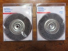 NORTON Wire Wheel for Bench Grinder, Crimped Wire, 8-Inch, qty 2