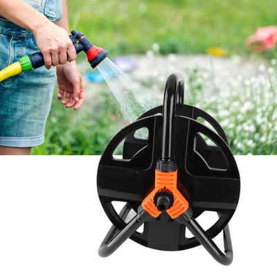 DIY Hose Reel Portable Water Pipe Storage Rack Single Arm Pipe Coiler Garden Sup