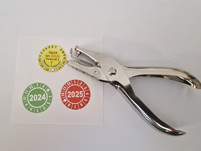 Lochzange UVV Prüfplaketten Kerbzange Kontrollzange Entwerter Rundloch ° 3 mm