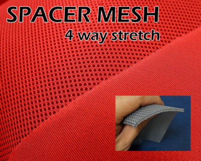 SPACER MESH FABRIC NYLON SPANDEX 60'' WIDE STRETCH 5 YARDS 5 COLORS