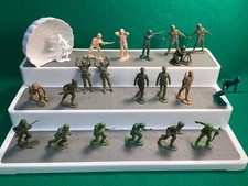VINTAGE MARX BATTLEGROUND PLAY SETS 54MM FIGURES U.S. MARINES ARMY JAPANESE LOT