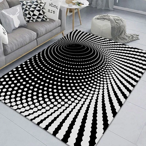 3D Vortex Illusion Carpet Entrance Door Floor Mat Abstract Geometric Optical - Picture 20 of 42