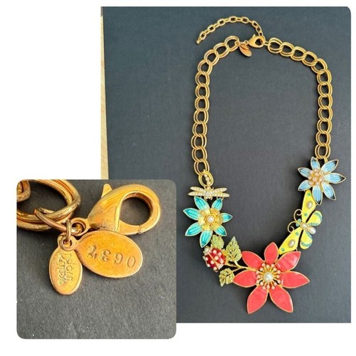 Joan Rivers Colección Clásica Jardín Fiesta Esmalte Tono Dorado Collar con Floral - Imagen 10 de 10