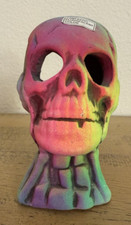 Aquarium Skull Fluorescent Ornament Ceramic Multicolored
