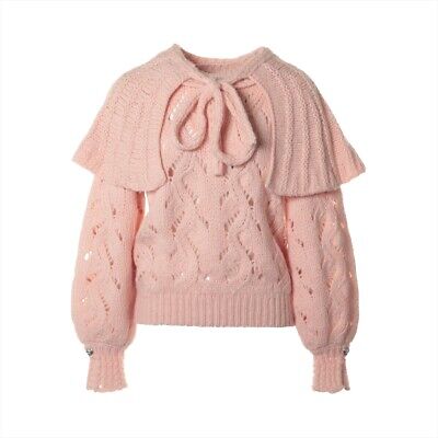 Chanel P71 Wool x alpaca Knit 38 Ladies' Black x pink Chanel P71 Wool x alpaca Knit 38 Ladies' Black x pink