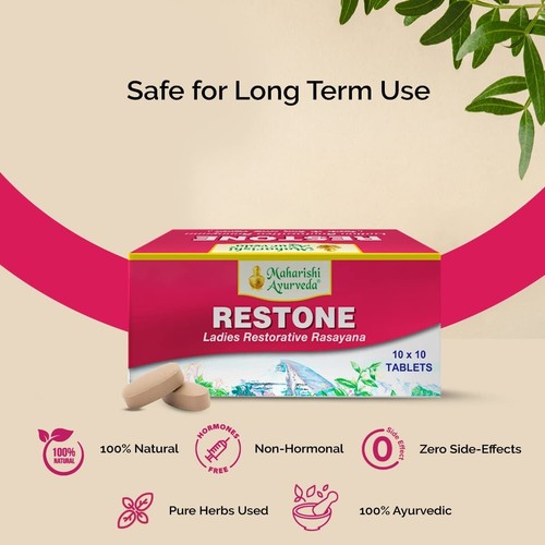 Maharishi Ayurveda Restone Tablets herb mix pack of 100 Tablets free ...