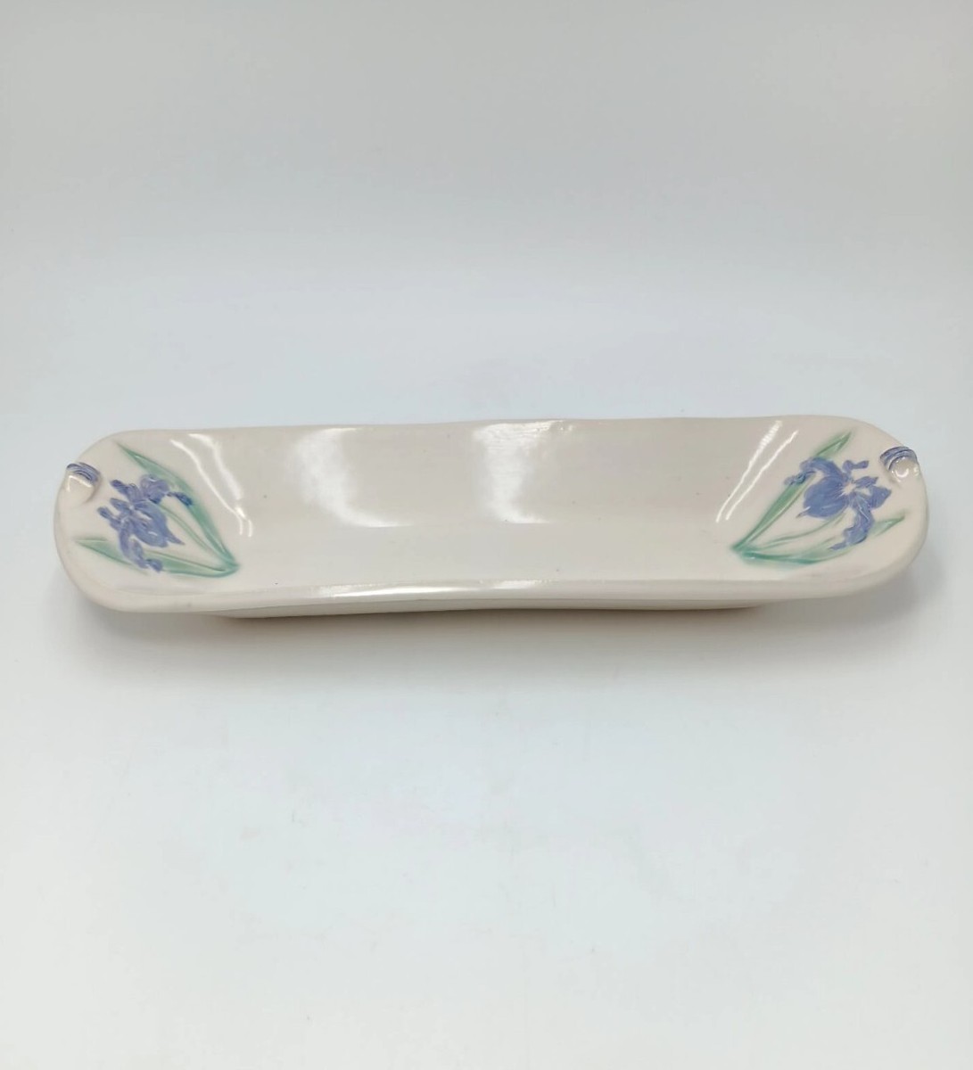 Priscilla Eggen IRIS Tray Art Pottery Trinkets-Snacks-Soap Vintage