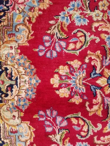 Largo corredor multicolor de lana oriental tradicional hecho a mano 330x97cms - Imagen 9 de 12
