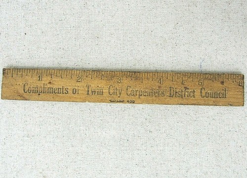 Vintage Carpenters Ruler Souvenir Twin City Carpenters District Council MN - Picture 4 of 6