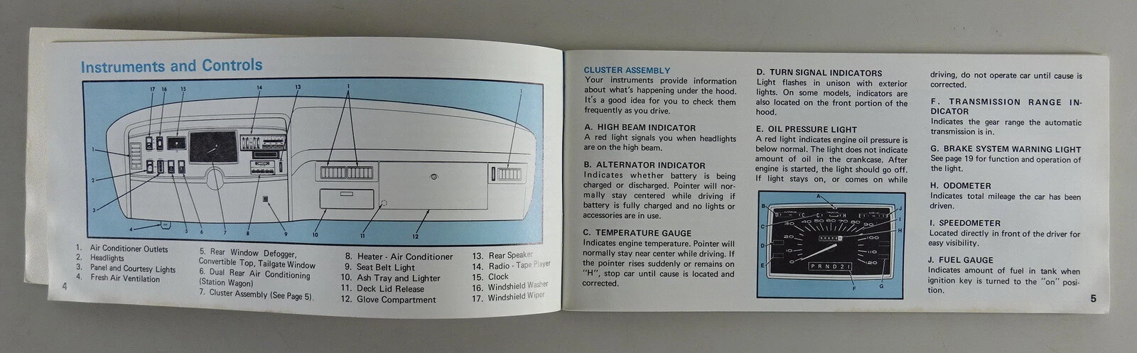 Owner's Manual / Handbook Plymouth Fury Year 1970