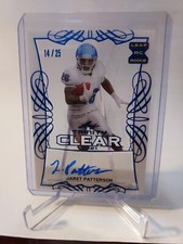 2021 Leaf Trinity Clear Platinum Foil #14/25 Jaret Patterson #CA-JP1 Auto RC