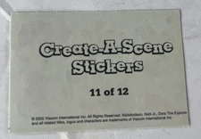 Dora The Explorer Create-A-Scene Stickers 2005 A&A Global Industries Sticker
