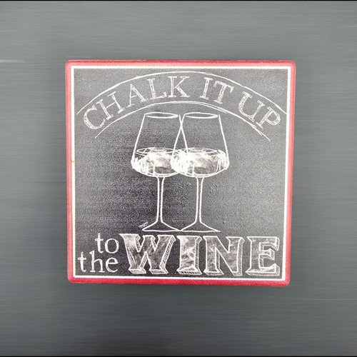 Thirstystone Set of 4 Chalk it up to the Wine Coasters - Picture 5 of 8