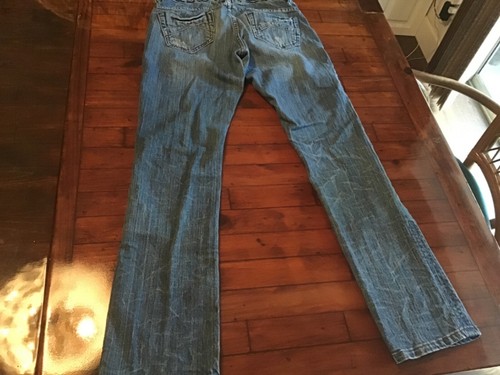 VTG Wet Seal Jeans Junior 7 Blue Denim Pants Low Rise Straight Leg - Picture 3 of 6