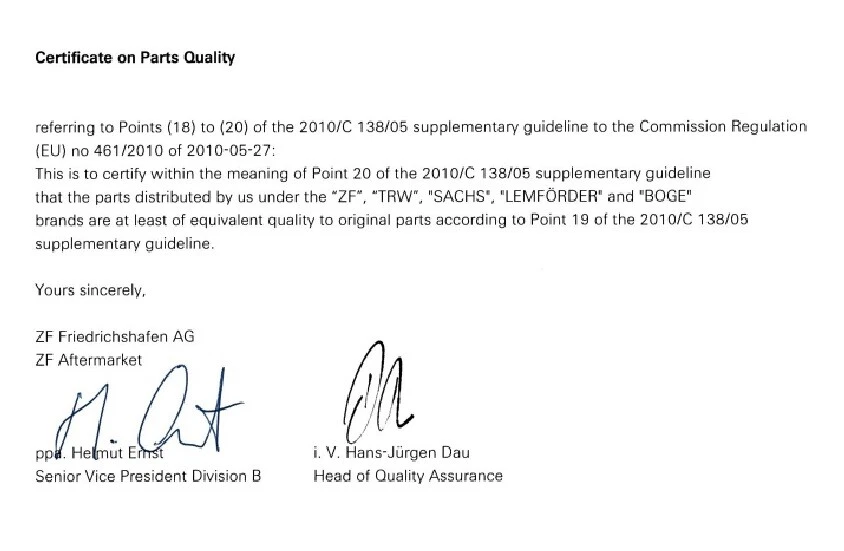 Пара амортизаторов Sachs задняя ось для Audi 170141 запасная часть - Изображение 3 из 4