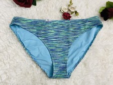NWOT Women's Aerie Striped Bikini Bottom Size Large Green