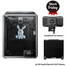 Creality K1 3D Printer Upgraded 600 mm/s High-Speed Auto Leveling+PEI+AI Camera