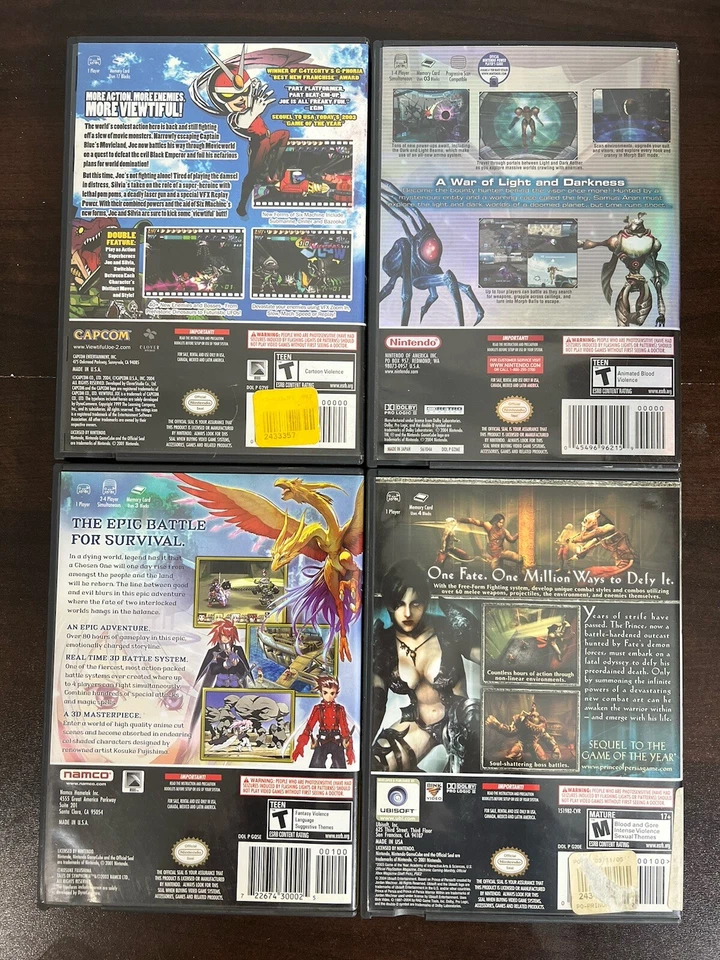 Lote 4 juegos Nintendo Game Cube Viewtiful Joe 2 Metroid prime 2 echoes tales of s Foto 2 de 4