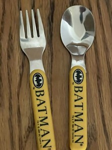 1964 Children Batman Fork And Spoon Stainless 