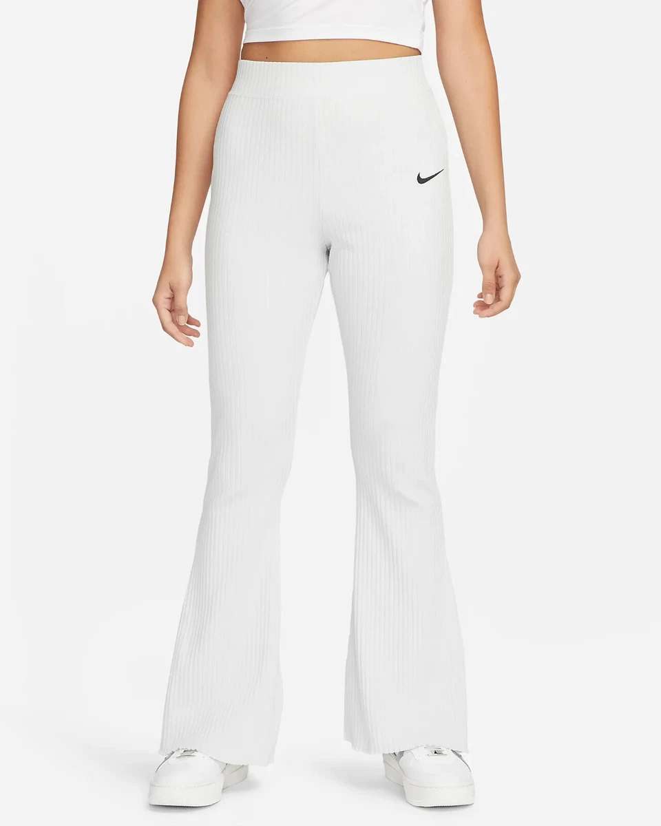 $80 NEW Nike Women's Sportswear High Waisted Ribbed Jersey Pants DV7868  Medium