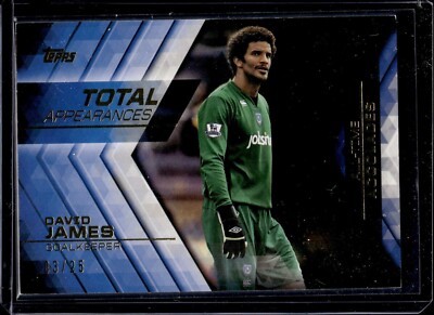2015 Topps Premier Gold Most Total Apearances Black /25 David James Portsmouth