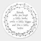 East of India Leaf Coaster Friends Make You Laugh Sentimental Keepsake Gift