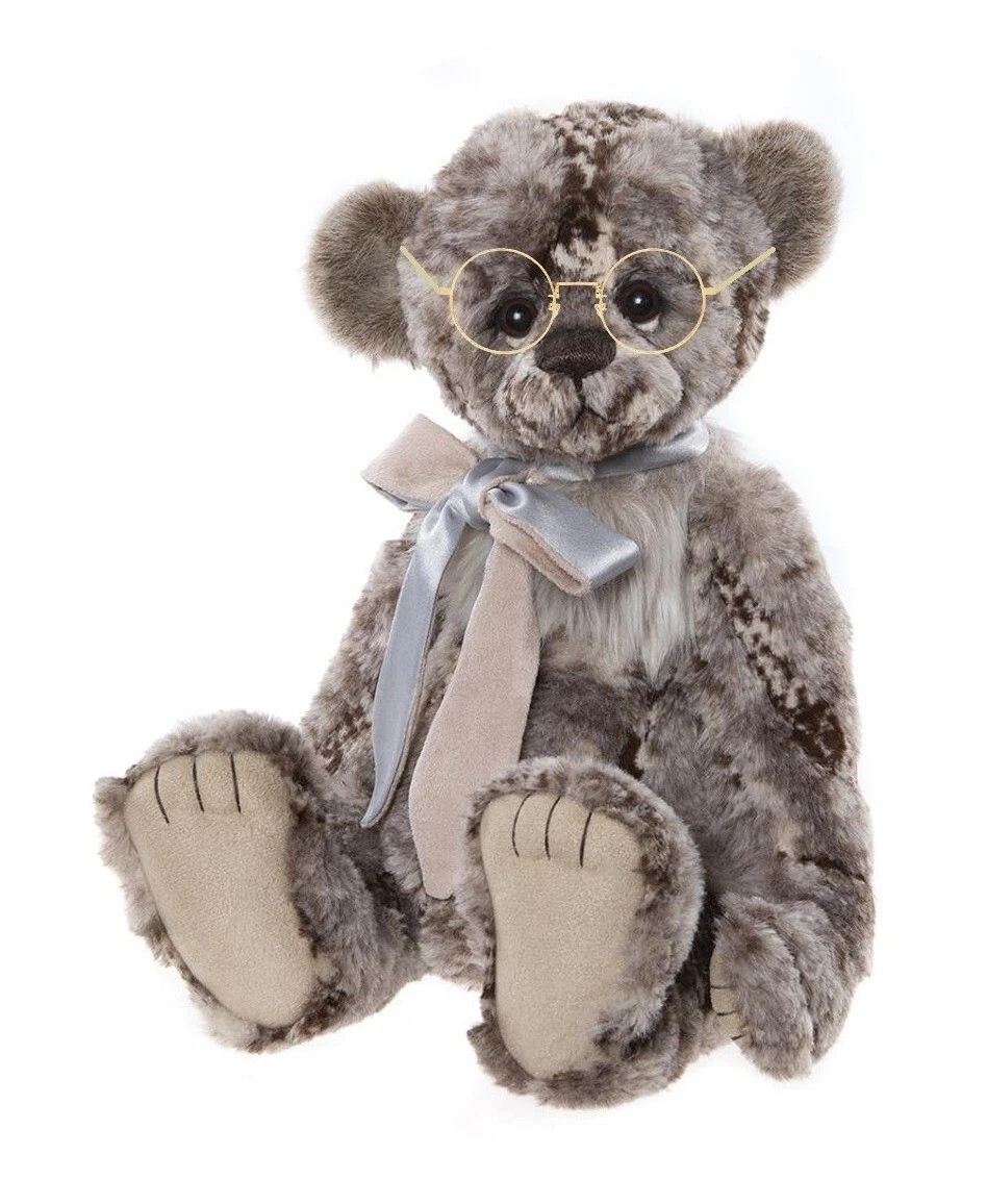 Gafas de oso de peluche de metal redondas doradas transparentes lentes de 40 mm construye tu oso accesorios