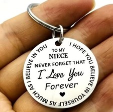 To My Niece Never Forget I Love You Keychain