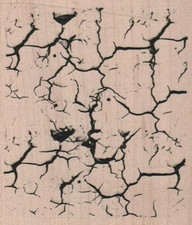 Cracked Background 3 3/4 x 4 1/4" Rubber Stamp, Mixed Media, Background Stamp